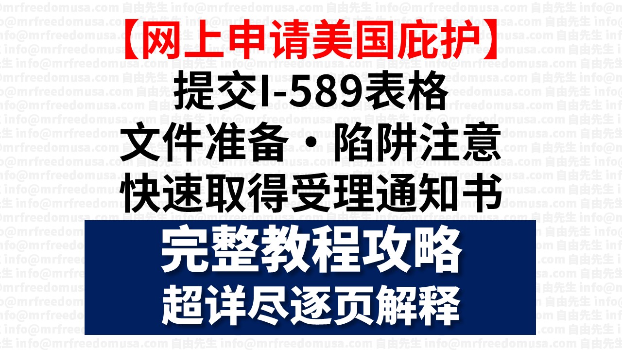 【网上申请美国庇护】提交I-589表格・文件准备・陷阱注意（完整教程攻略・超详尽逐页解释）